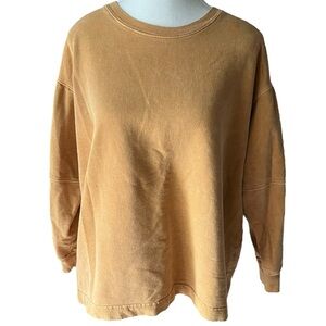 Rivet & Thread‎ Elegant Mustard Crew Neck Women's Sweater Size M Casual Cotton